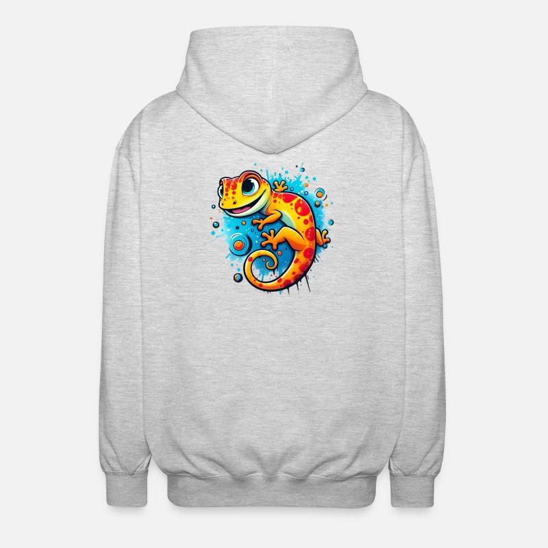 Gecko - Veste à capuche unisexe - gris clair chiné