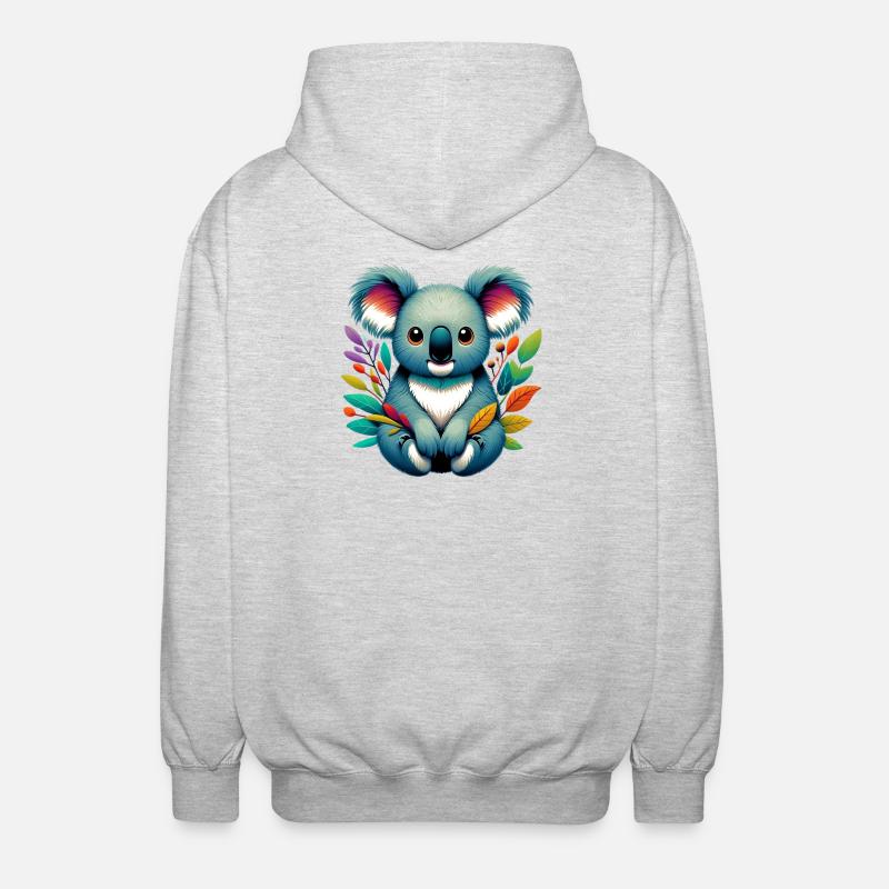 Koala - Unisex Kapuzenjacke - Hellgrau meliert