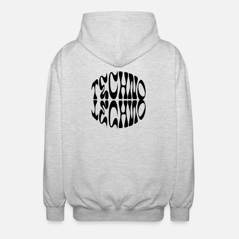 Conception de logo Techno liquid - Veste à capuche unisexe - gris clair chiné