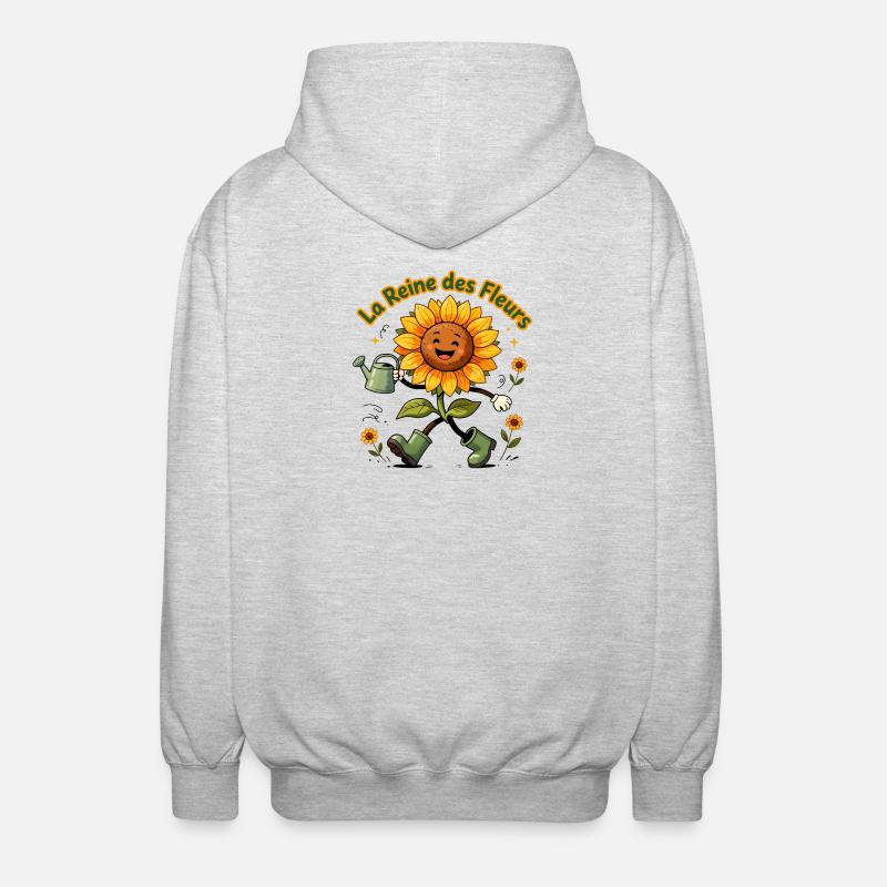 La Reine des Fleurs Jardin Joyeux - Veste à capuche unisexe - gris clair chiné