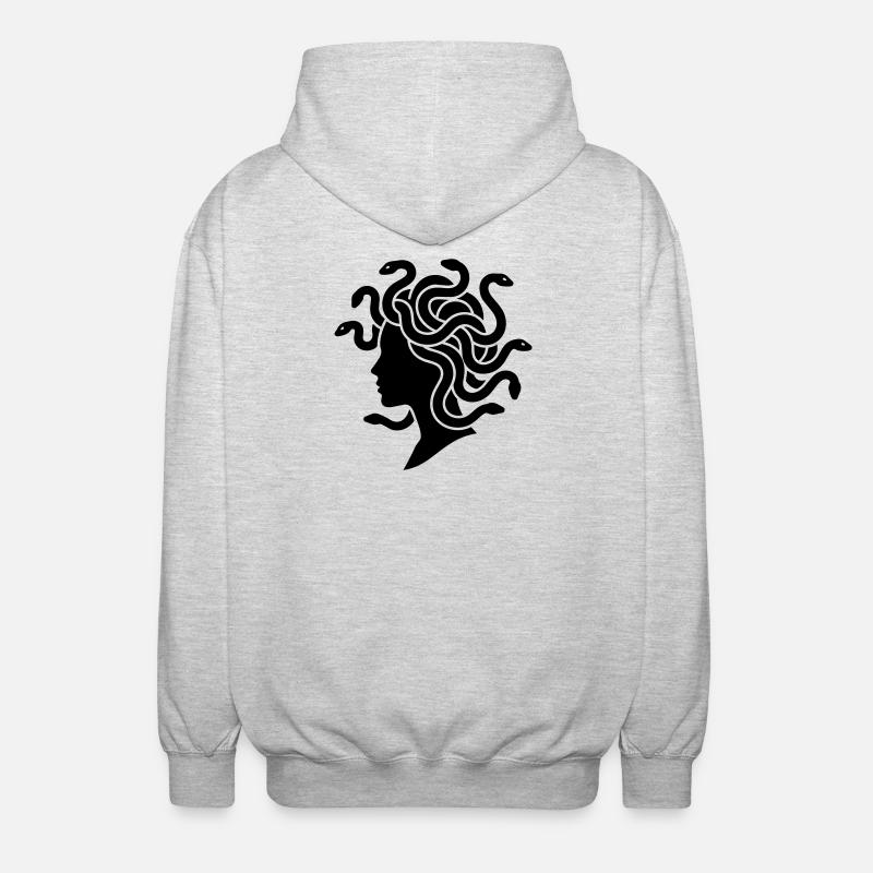 Méduse - Veste à capuche unisexe - gris clair chiné