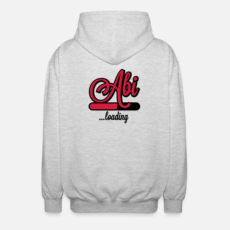 Abi loading | Abitur wird geladen - Unisex Hooded Jacket - light heather grey