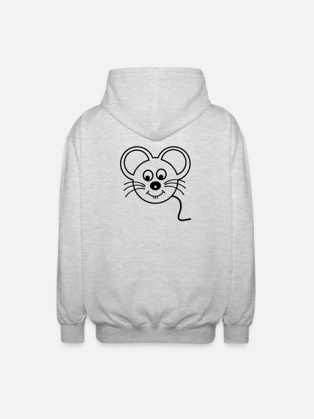 Souris - Veste à capuche unisexe - gris clair chiné