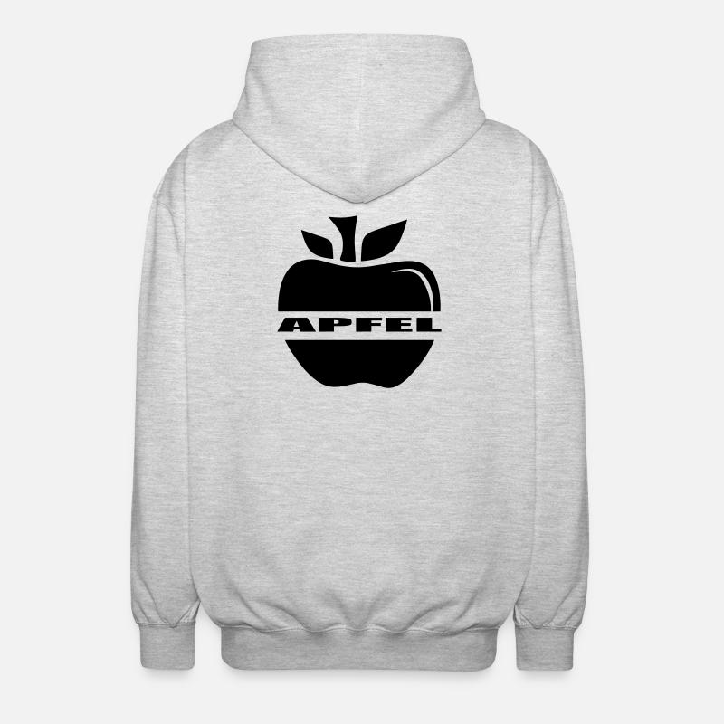 Apfel einfach ein Apfel - Unisex Kapuzenjacke - Hellgrau meliert