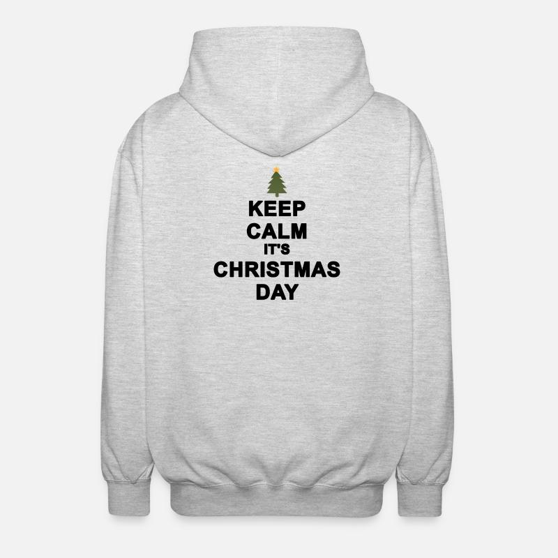 keep calm christmas - Veste à capuche unisexe - gris clair chiné