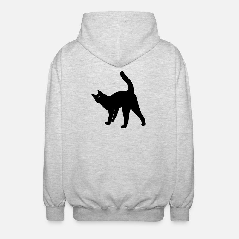 Katze Katze - Unisex Kapuzenjacke - Hellgrau meliert