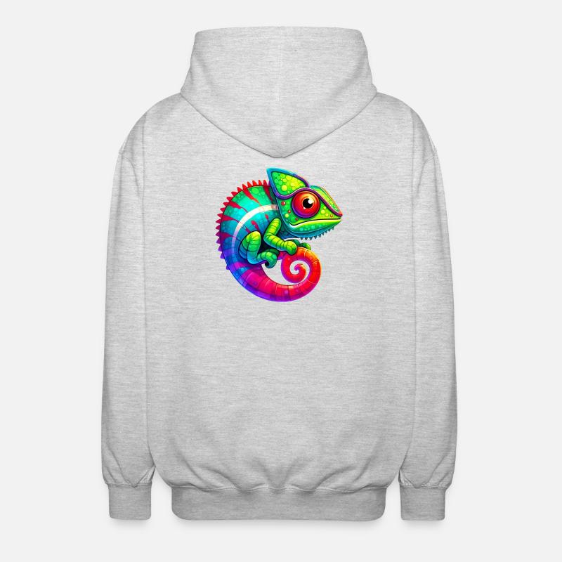 Chamäleon - Unisex Kapuzenjacke - Hellgrau meliert