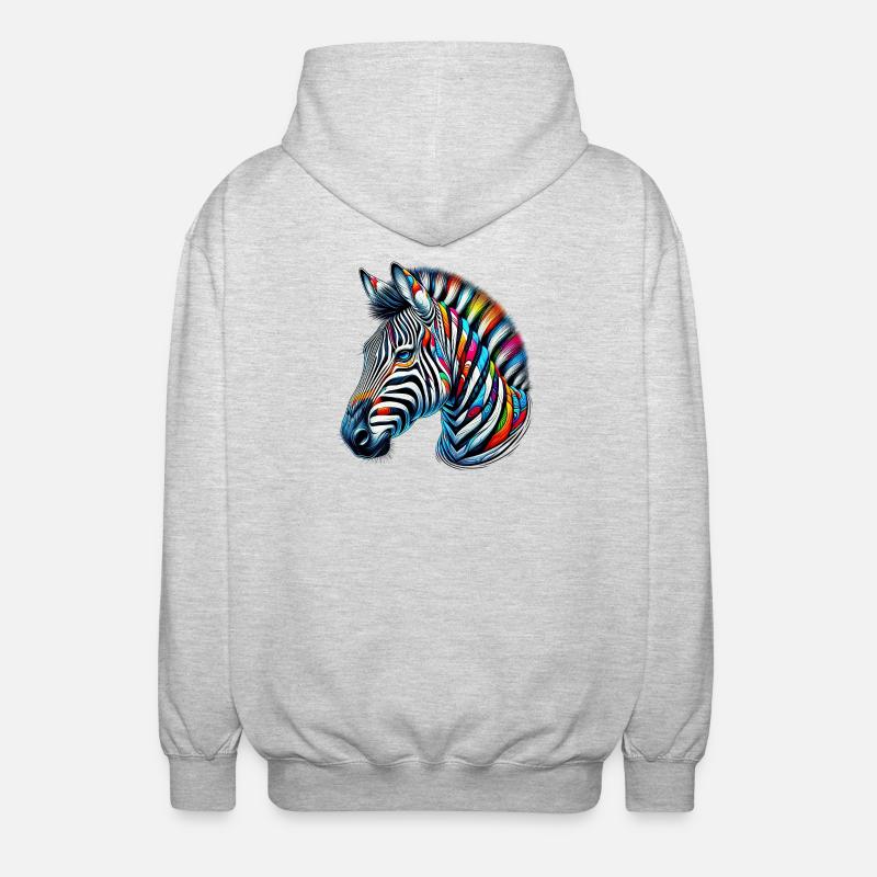 Zebra - Unisex Hooded Jacket - light heather grey
