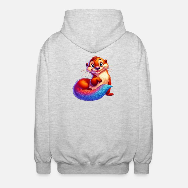 Otter - Unisex Kapuzenjacke - Hellgrau meliert