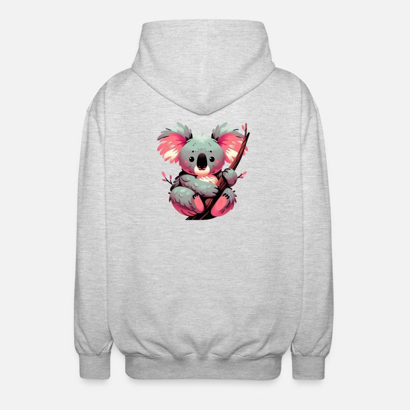 Koala - Unisex Kapuzenjacke - Hellgrau meliert
