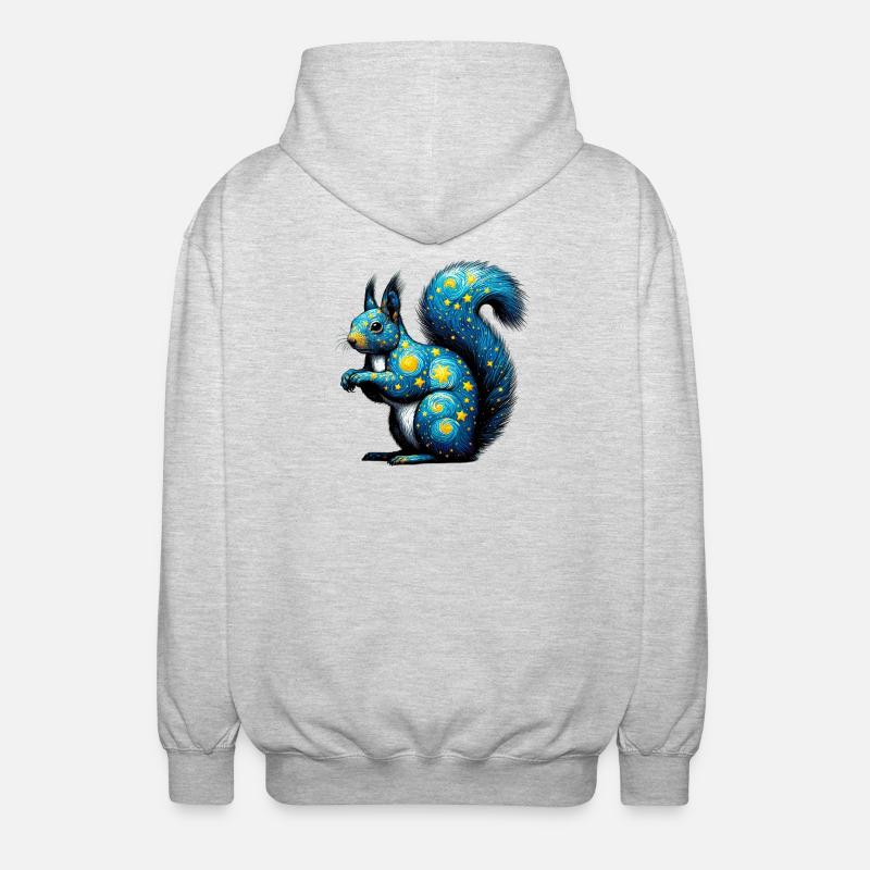 Eichhörnchen - Unisex Kapuzenjacke - Hellgrau meliert
