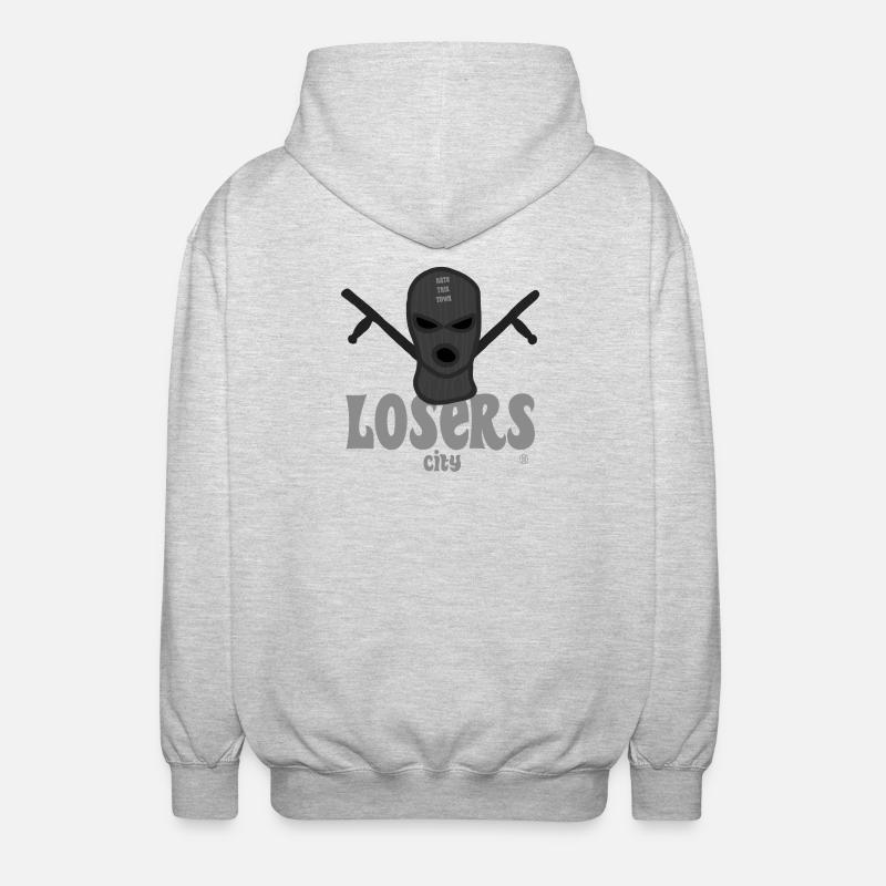 Thug on Protest - Unisex Hooded Jacket - light heather grey