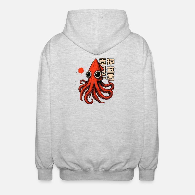 SQUID TSHIRT - Unisex Hooded Jacket - light heather grey