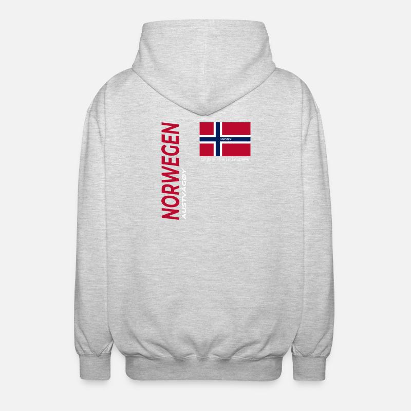 AUSTVÅGØY - Veste à capuche unisexe - gris clair chiné