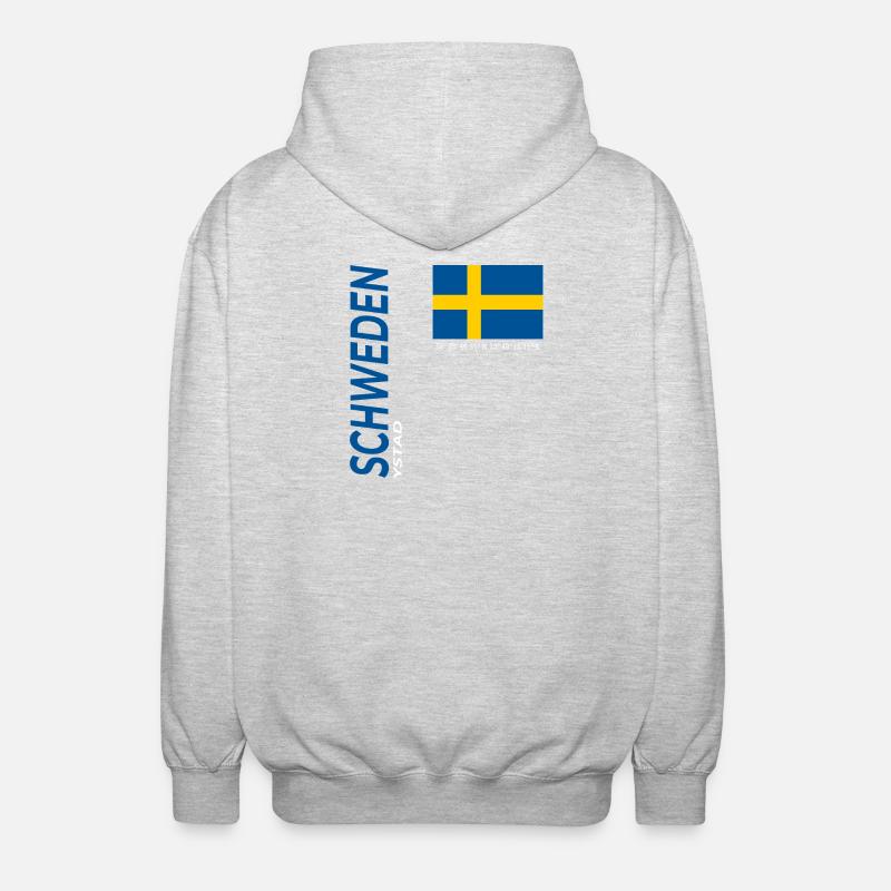 Ystad - Unisex Kapuzenjacke - Hellgrau meliert