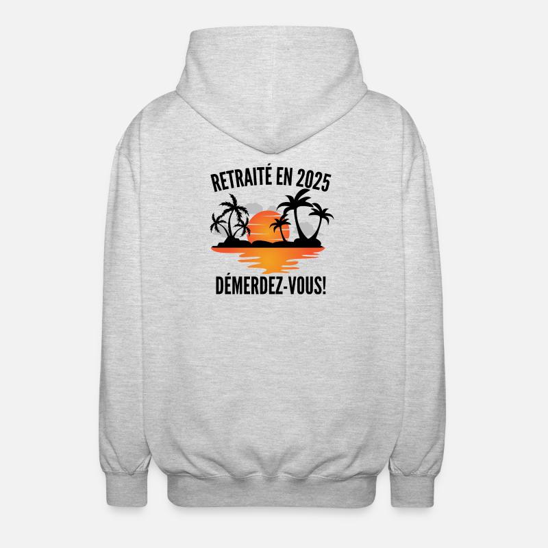 Retired in 2025 T-shirt–! - Unisex Hooded Jacket - light heather grey