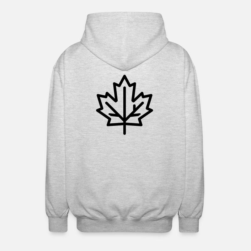 Feuille d’Érable - Veste à capuche unisexe - gris clair chiné