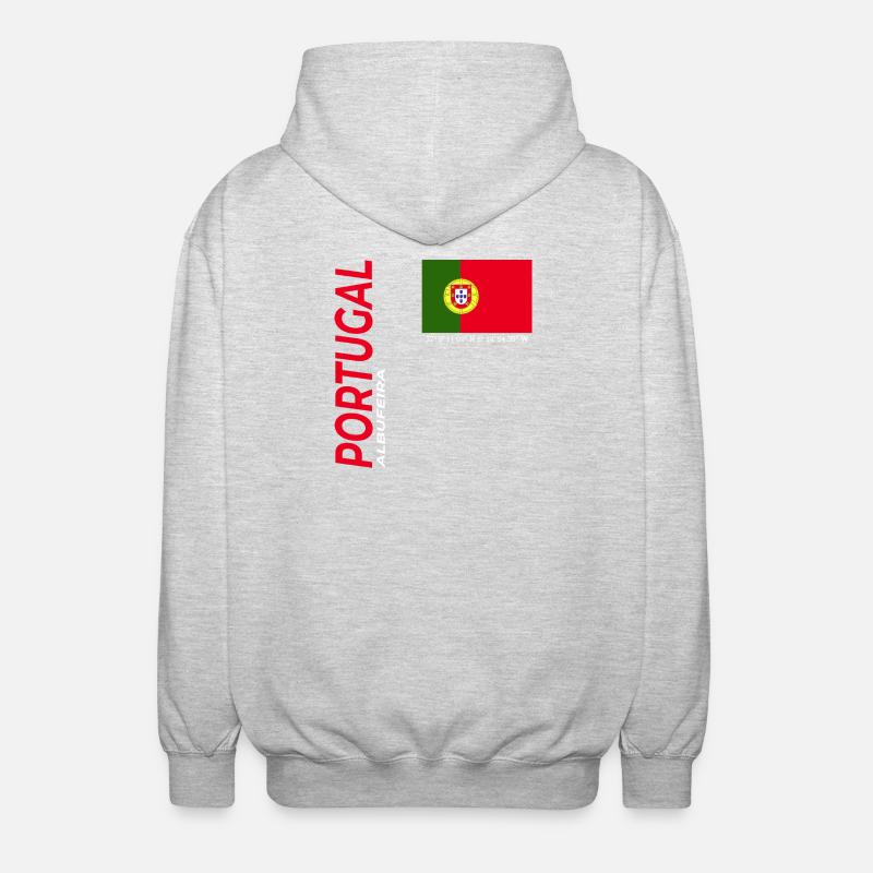Albufeira - Unisex Kapuzenjacke - Hellgrau meliert