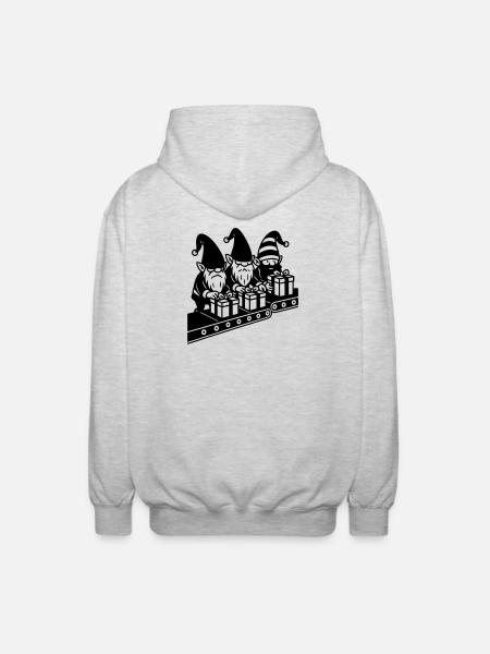 Weight Assembly Line Gifts Factory - Unisex Hooded Jacket - light heather grey