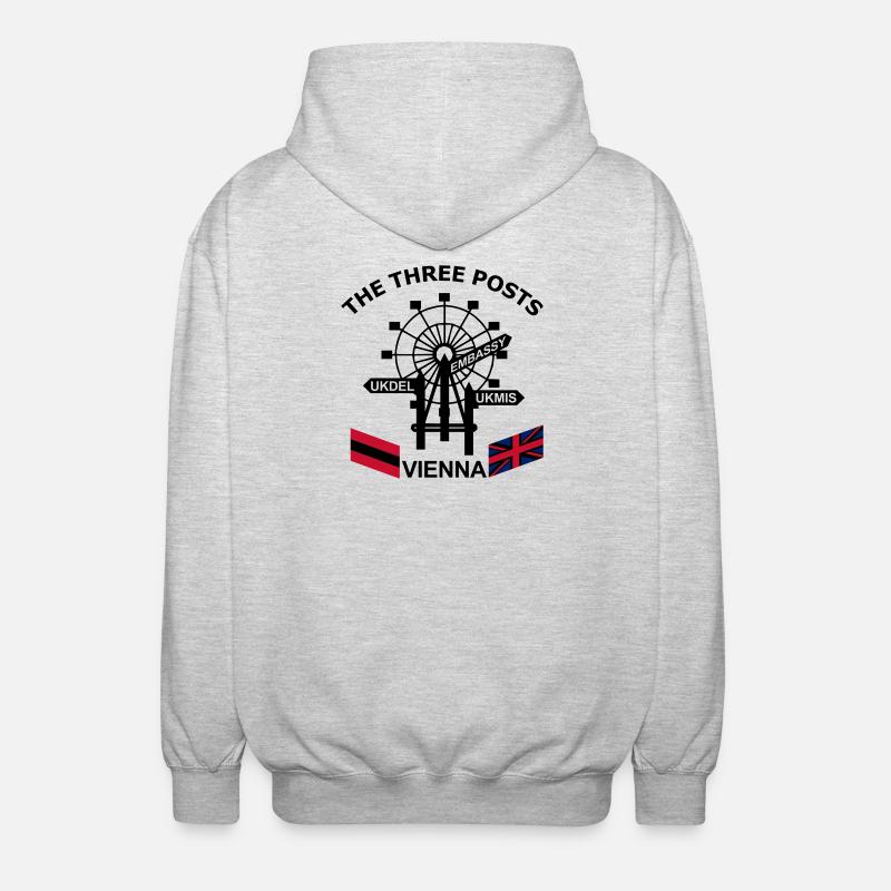 3_Posts - Veste à capuche unisexe - gris clair chiné