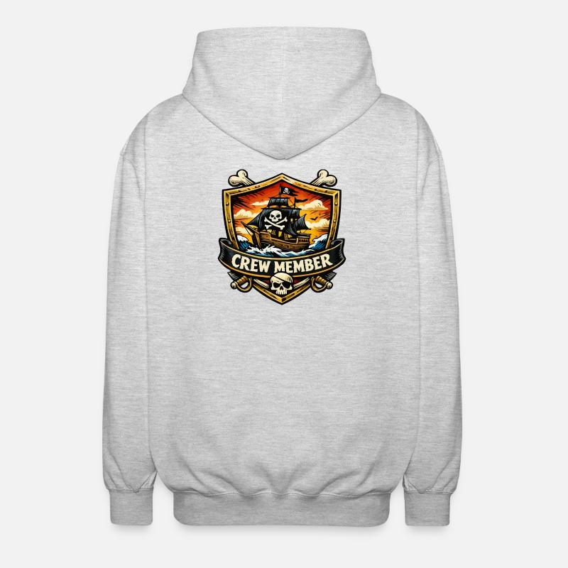 Membre d’équipage d’un navire pirate - Veste à capuche unisexe - gris clair chiné