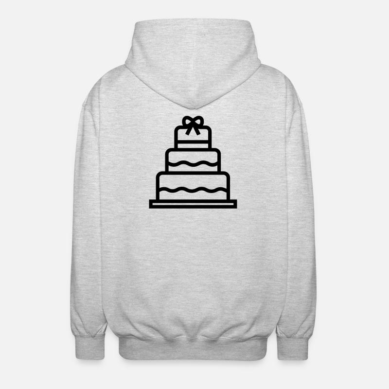 gâteau de mariage - Veste à capuche unisexe - gris clair chiné