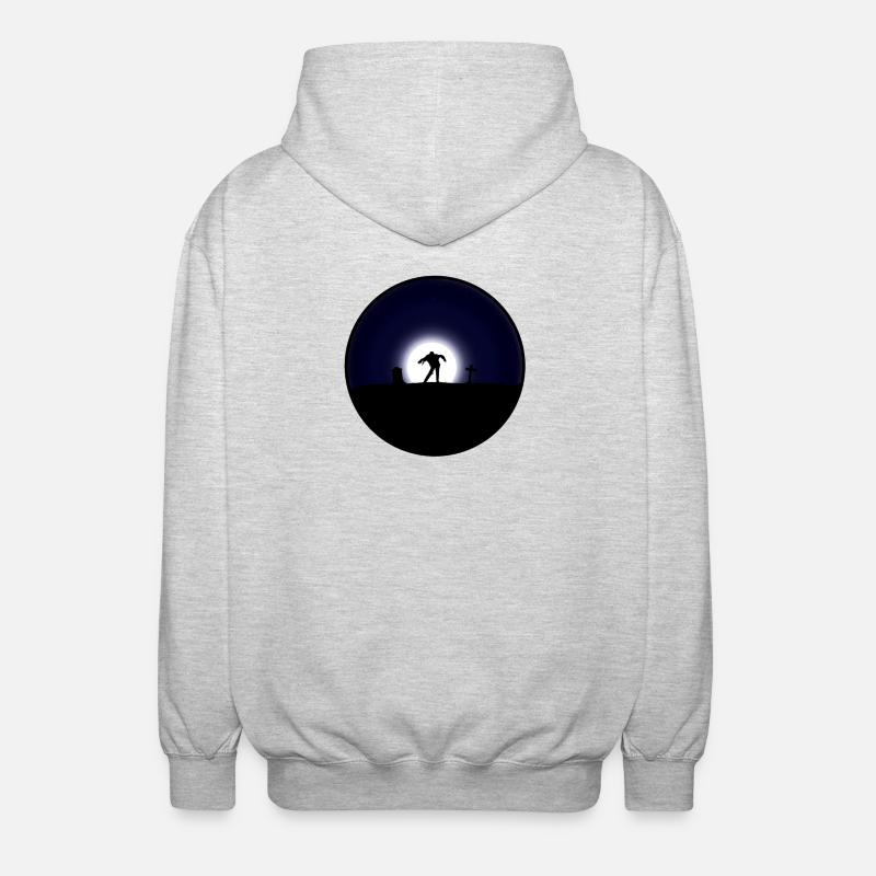 Zombie Sighting at Midnight - Unisex Kapuzenjacke - Hellgrau meliert