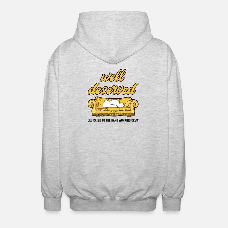 well deserved - Unisex Kapuzenjacke - Hellgrau meliert