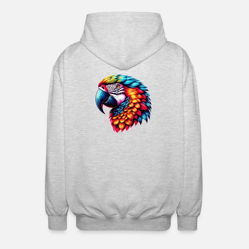 Perroquet - Veste à capuche unisexe - gris clair chiné