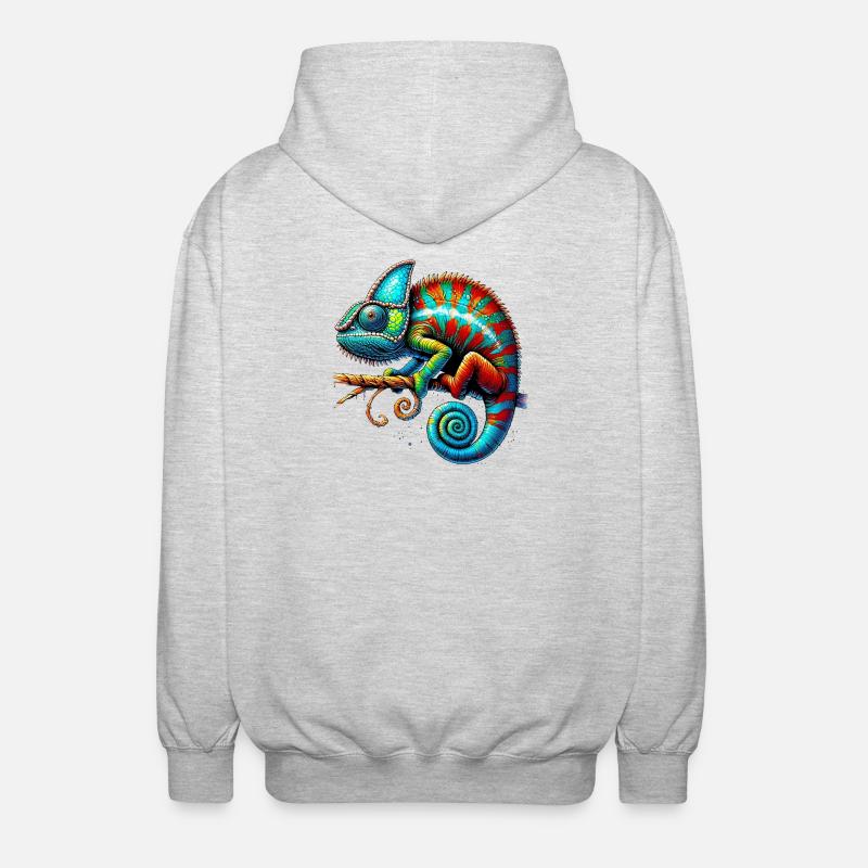 Chamäleon - Unisex Kapuzenjacke - Hellgrau meliert