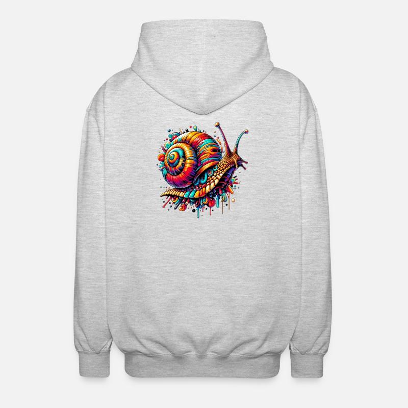 Escargot - Veste à capuche unisexe - gris clair chiné
