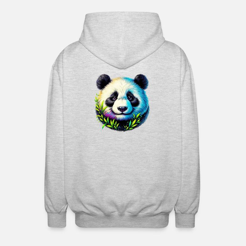 Panda - Unisex Hooded Jacket - light heather grey