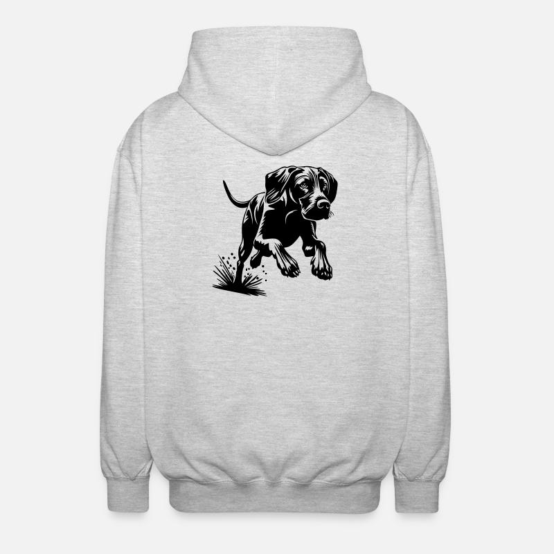 Magyar Vizsla - Unisex Kapuzenjacke - Hellgrau meliert
