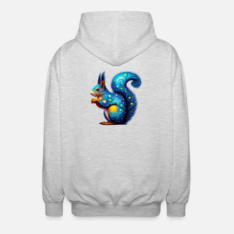 Eichhörnchen - Unisex Kapuzenjacke - Hellgrau meliert