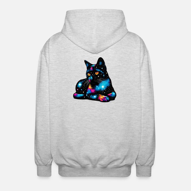 Cat - Unisex Hooded Jacket - light heather grey