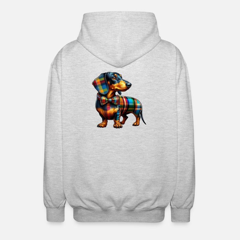 Dachshund - Unisex Kapuzenjacke - Hellgrau meliert