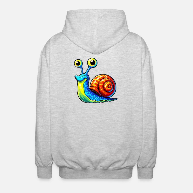 Escargot - Veste à capuche unisexe - gris clair chiné