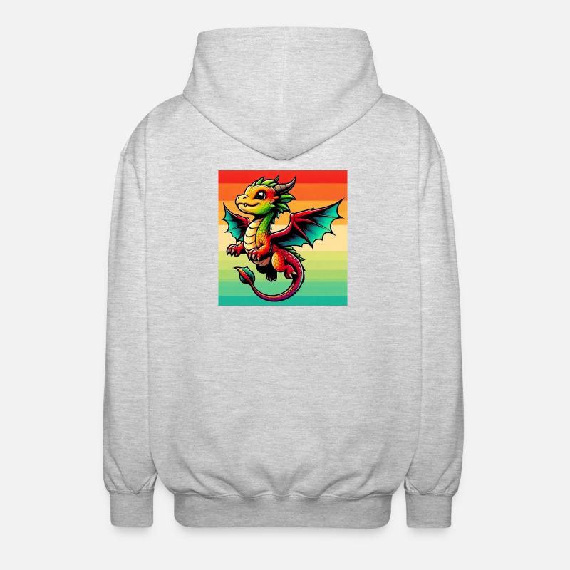 dragon - Veste à capuche unisexe - gris clair chiné