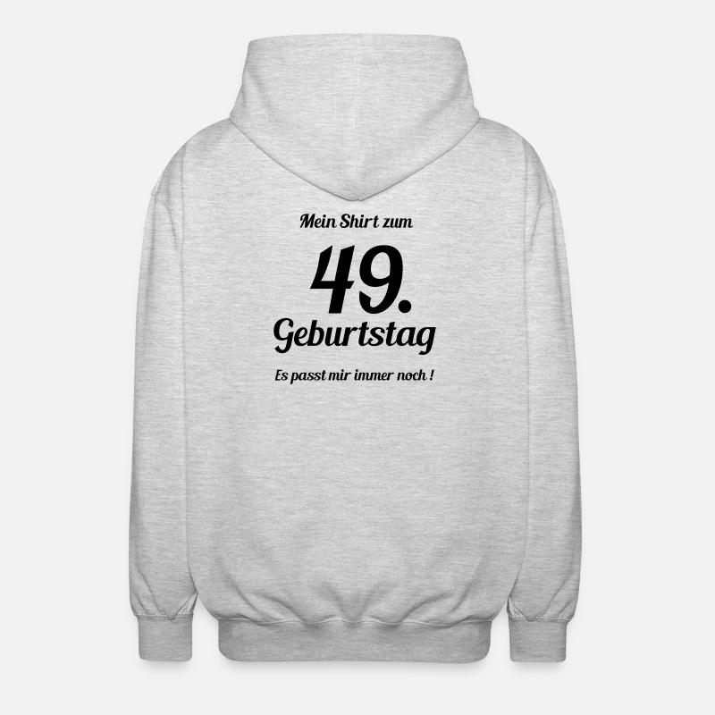 Passt seit 49 - Unisex Kapuzenjacke - Hellgrau meliert