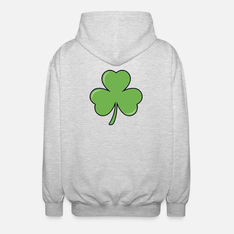 Trèfle d’Irlande - Veste à capuche unisexe - gris clair chiné