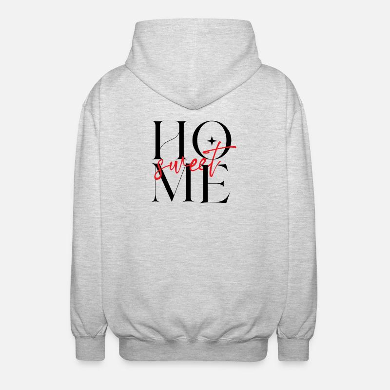 Sweet Script Red - Unisex Hooded Jacket - light heather grey