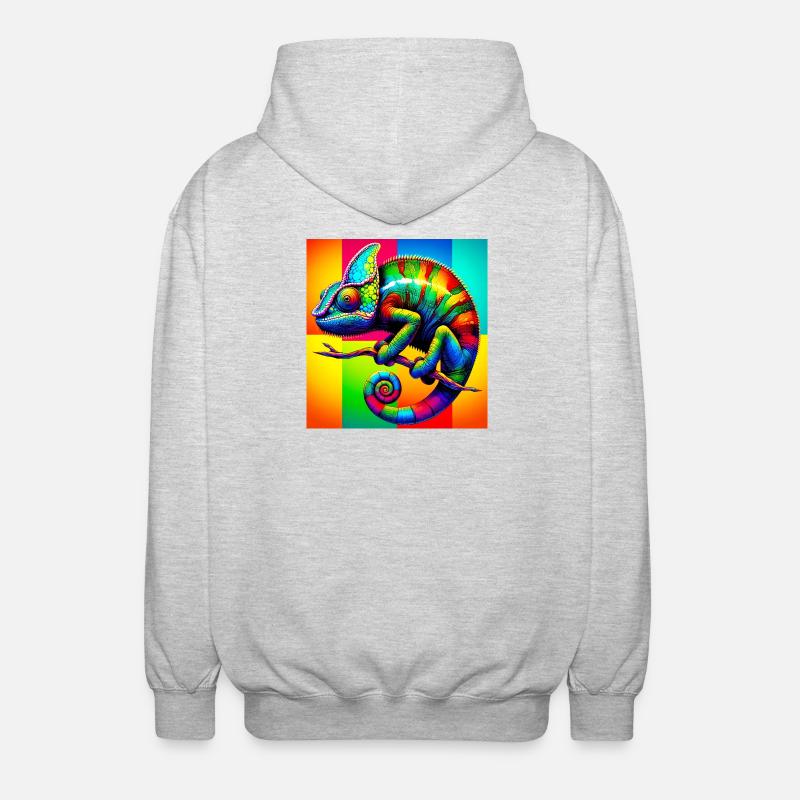 caméléon - Veste à capuche unisexe - gris clair chiné