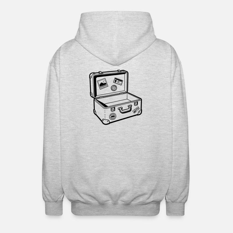 reise - Unisex Kapuzenjacke - Hellgrau meliert