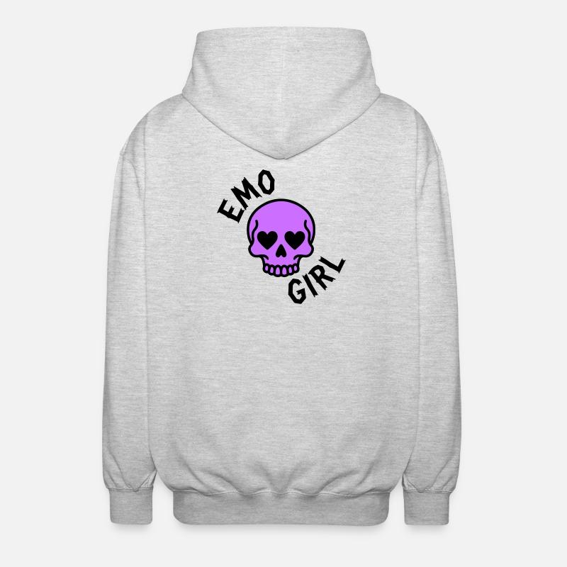 Fille emo - Veste à capuche unisexe - gris clair chiné