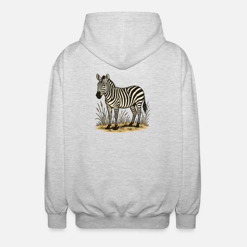 Zebra - Unisex Hooded Jacket - light heather grey