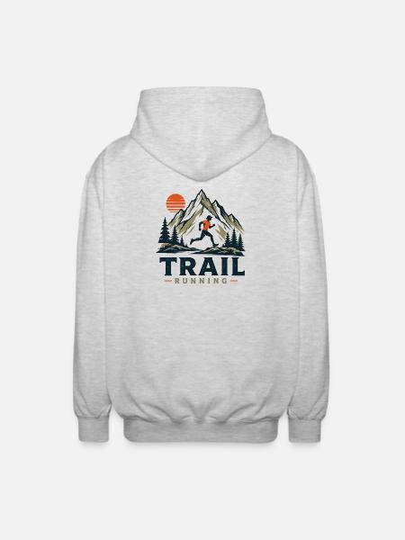 Trail Running - Unisex Hooded Jacket - light heather grey