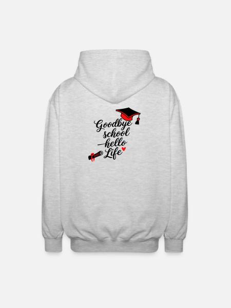 Abitur - Unisex Hooded Jacket - light heather grey