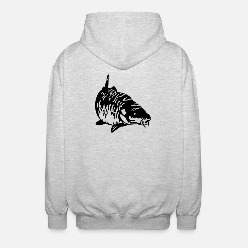 Carp - Veste à capuche unisexe - gris clair chiné