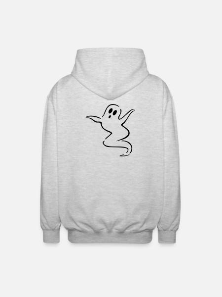 fantôme - Veste à capuche unisexe - gris clair chiné
