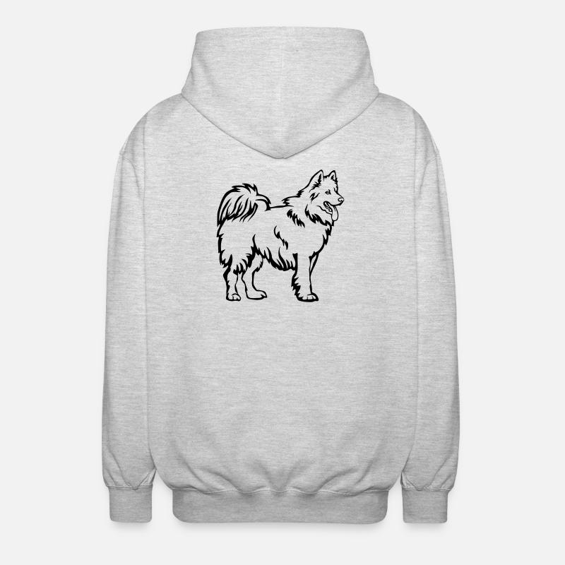 Samojede - Unisex Kapuzenjacke - Hellgrau meliert